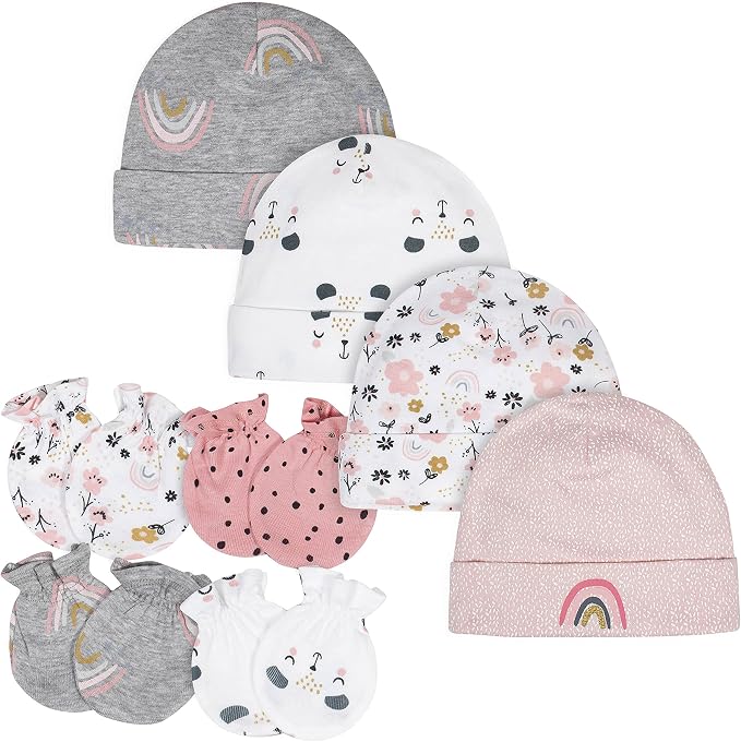 Gerber Baby Girls' Cap and Mitten Sets by Gerber