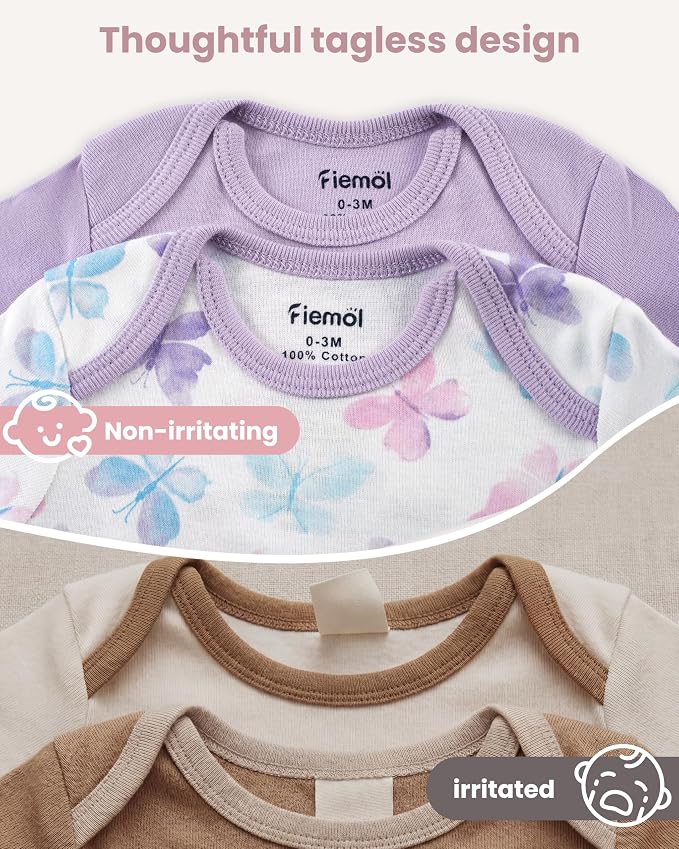 Baby Bodysuits Newborn 100% Cotton, Soft Short Sleeve Toddler Infant Cute Body - Image 4