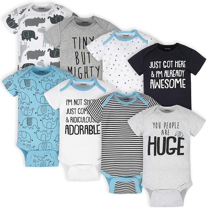 Onesies Brand Baby 8-pack Short Sleeve Mix & Match Bodysuits by OnesiesBrand
