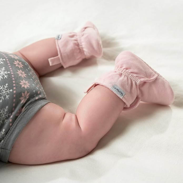 Gerber Baby Fleece Lined Wrap Fasten Non Skid Soft Slipper Booties - Image 5