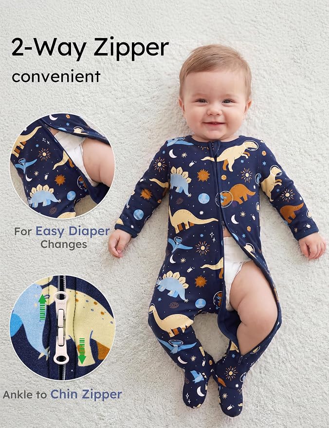Yoofoss Baby Pajamas 100% Organic Cotton Baby Sleepers - Image 3