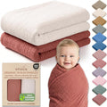 100% Organic Cotton 2 PK Muslin Baby Blanket Unisex 47x47 Inch | Oeko-TEX by Infancie