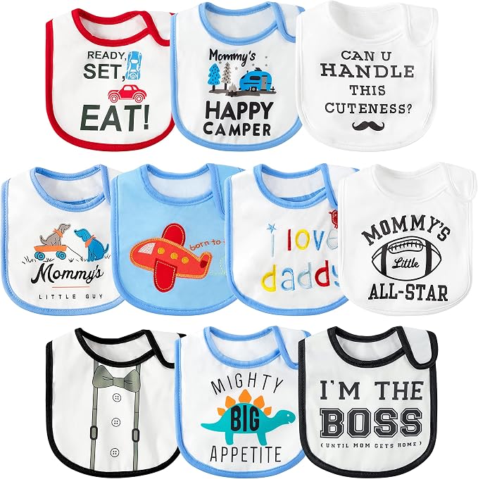 BWkoss 10Pcs Baby Bibs Waterproof Bibs by BWkoss