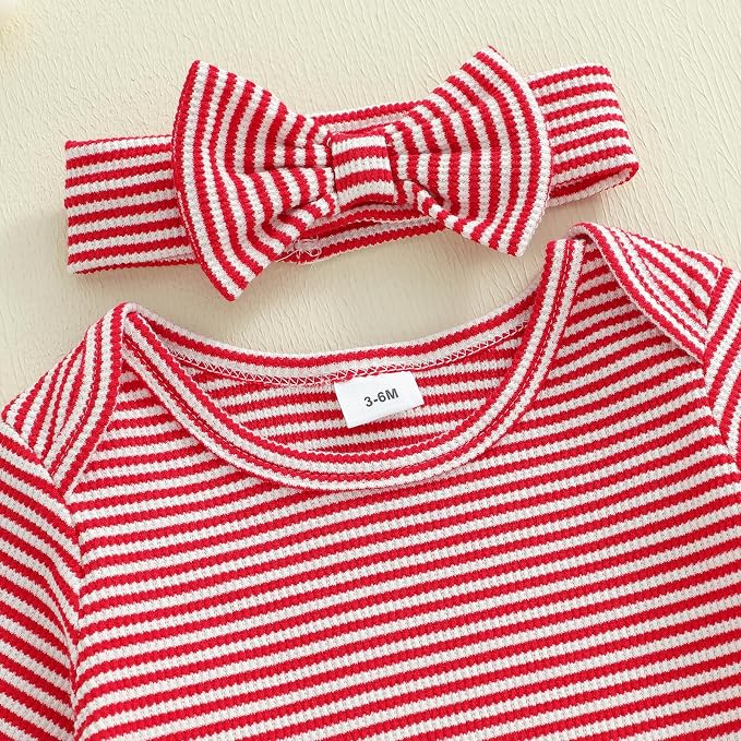 Newborn Baby Girl Clothes Jumpsuit Ruffle Romper Bodysuit Pants Headband - Image 8