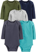 Simple Joys by Carter's Baby Boys Long-Sleeve Bodysuit Pack of 5Bodysuit by SimpleJoysbyCarters