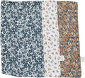 Mebie Baby Burp Cloths, Vintage Florals, Muslin Burp Cloth Set for Spit Up, Drool, and More, Boho Burp Cloths for Baby Boy and Girl, Baby Must Haves for Registry Lists and Gifts for Newborns