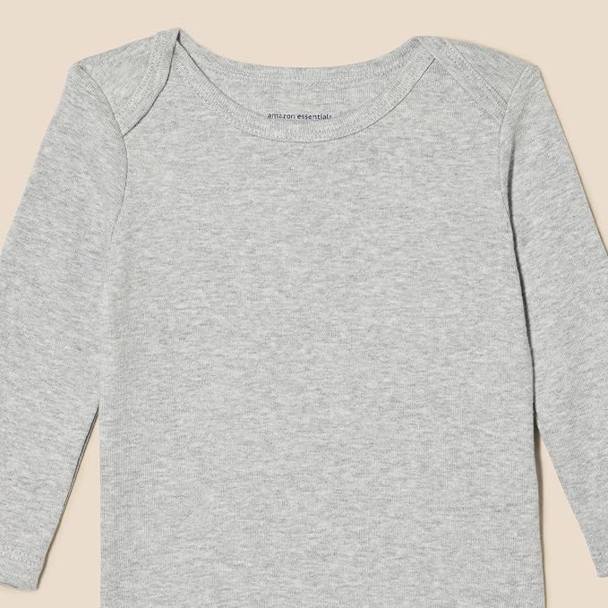 Amazon Essentials Unisex Babies' Long-Sleeve Cotton Bodysuits - Image 3
