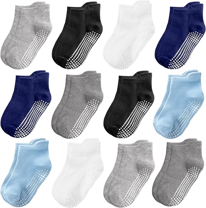 Tphon Non Slip Toddler Socks 12 Pairs Kids Grip Sock by TPHON