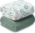 Muslin Swaddle Blankets for Newborn, 2 Pack Breathable Soft Receiving Blanket by GUNTAIL