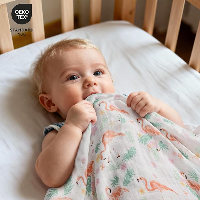 GLLQUEN BABY Muslin Swaddle Blankets 4Pk Receiving Blanket Large 35" x 40" | - Image 2