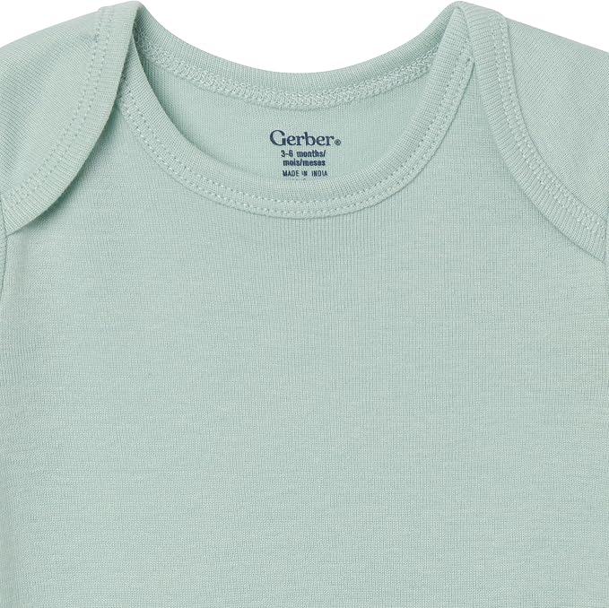 Gerber Baby Boys & Girls 5-Pack Solid Onesies Bodysuits - Image 9