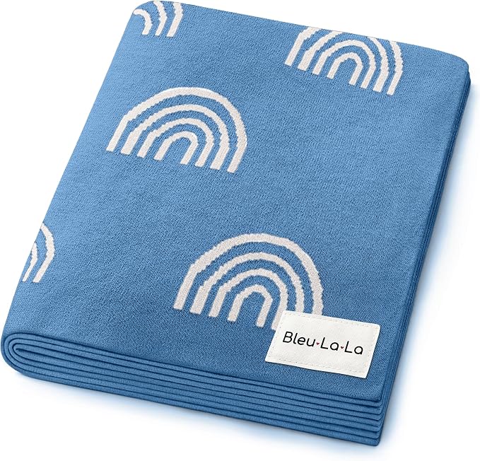 Baby Receiving Blanket Boys 100% Cotton Buttery Soft Cozy Receiving Swaddle by BleuLaLa