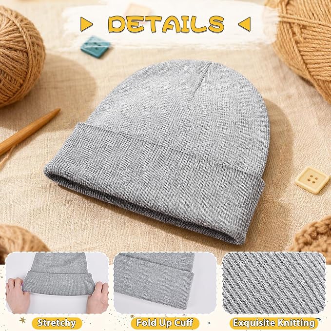 ZOORON Toddler Beanie Baby Kids Beanies Warm Winter Hat Knit Skull Cap - Image 5