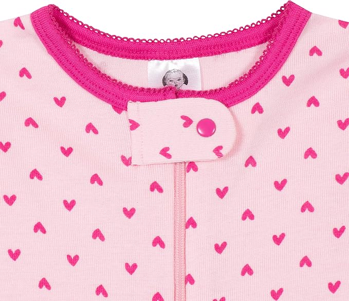 Gerber Baby Girls 2-Pack Footed Pajamas - Image 4