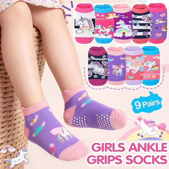 Welwoos Baby Girls Boys Toddlers Grips Socks Kids Non Slip Anti Skid Ankle - Image 3
