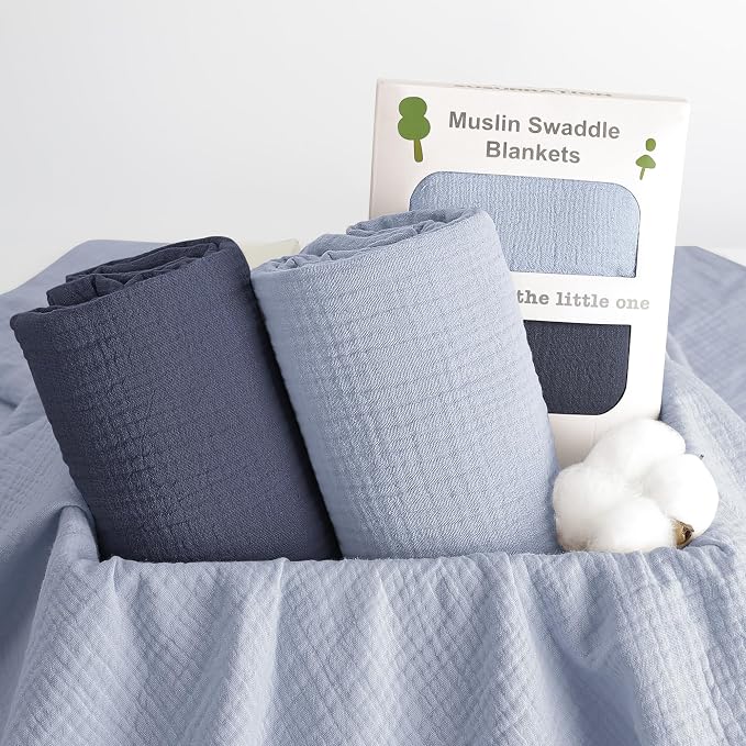 Susurration Muslin Receiving Blanket, 100% Cotton Swaddle Blankets - Image 6