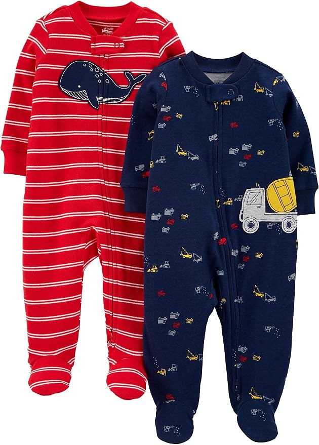 Simple Joys by Carter's baby-boys 2-way Zip Thermal Footed Sleep and Play by SimpleJoysbyCarters