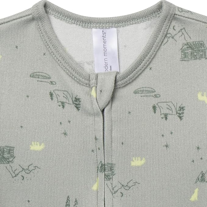 Modern Moments by Gerber Baby Boys & Girls Hacci Footless Pajamas - Image 2