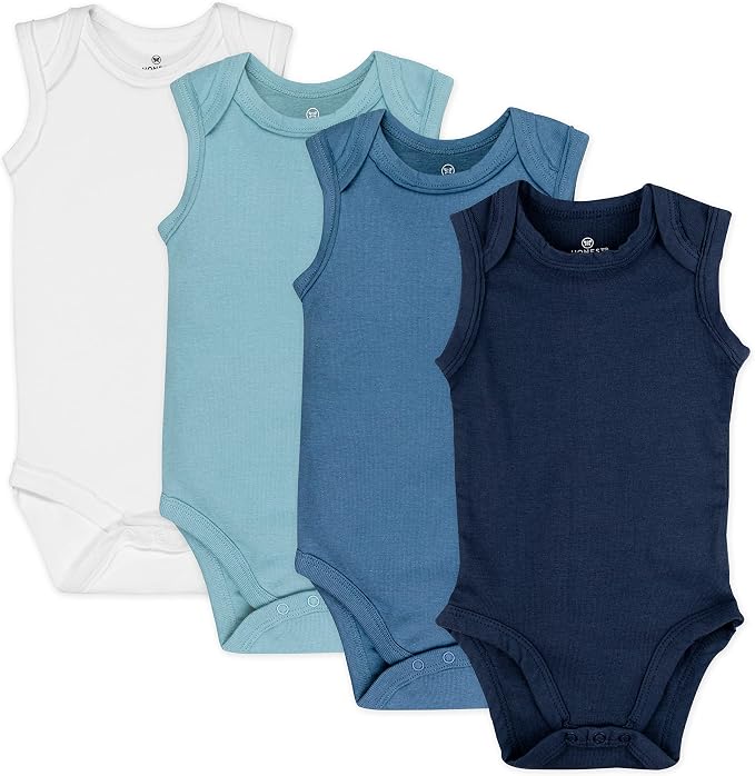 HonestBaby baby-boys Sleeveless Bodysuits One-piece 100% Organic Cotton by HonestBaby