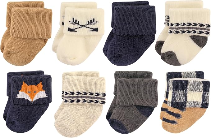 Hudson Baby Baby 8-pack Cotton Rich Newborn and Terry Socks by HudsonBaby