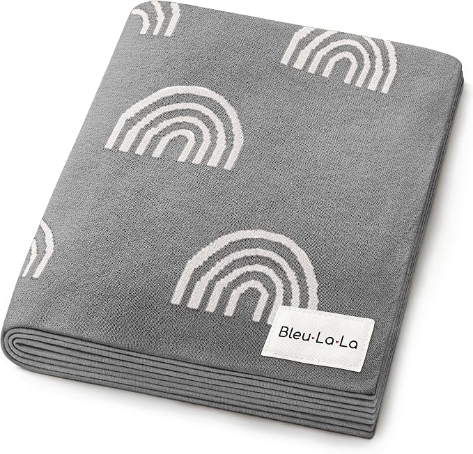 Gender Neutral Receiving Blanket 100% Cotton Buttery Soft Cozy Receiving by BleuLaLa