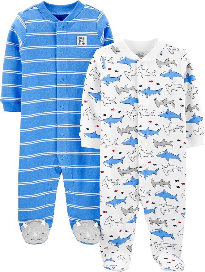 Simple Joys by Carter's baby-boys 2-way Zip Thermal Footed Sleep and Play by SimpleJoysbyCarters