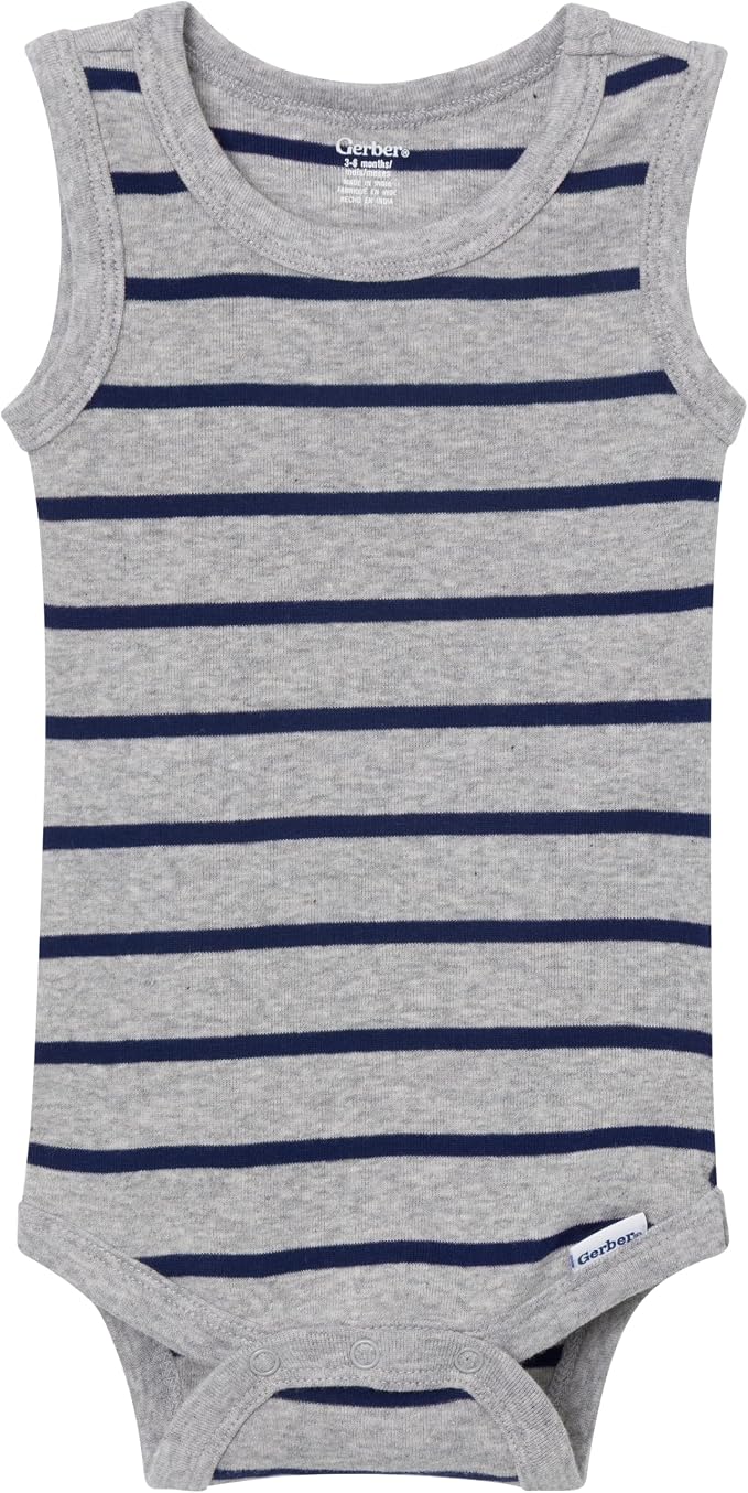 Gerber Baby Boys Multi-Pack Sleeveless Onesies Bodysuit - Image 2