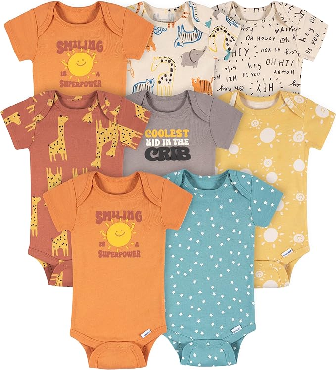 Onesies Brand Baby 8-pack Short Sleeve Mix & Match Bodysuits by OnesiesBrand