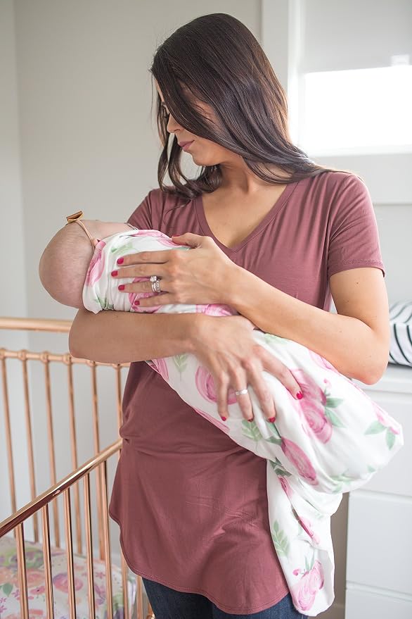 Copper Pearl Swaddle Blankets for Newborns | Soft Stretchy Receiving Blankets - Image 5