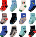 Toddler Non Slip Grips Socks Kids Anti Skid Baby Boys Girls Cotton Crew Socks by AMENLAN