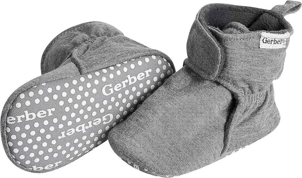 Gerber Baby Fleece Lined Wrap Fasten Non Skid Soft Slipper Booties - Image 3