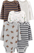 Simple Joys by Carter's Baby Boys Long-Sleeve Bodysuit Pack of 5Bodysuit by SimpleJoysbyCarters