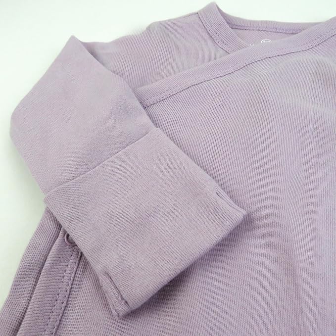 HonestBaby Baby 3-pack Long Sleeve Side-snap Kimono Bodysuits Organic Cotton - Image 4