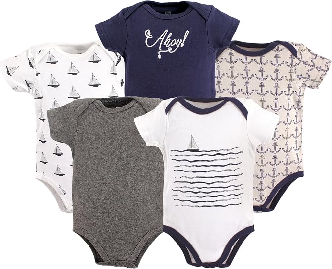 Hudson Baby Unisex Baby Cotton Bodysuits 5-pack by HudsonBaby