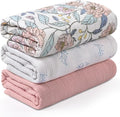 Muslin Swaddle Blankets for Newborn, 3 Pack Breathable Soft Receiving Blanket by LYRICHOMBABY