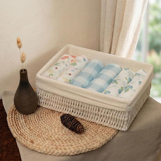 GLLQUEN BABY Receiving Blankets Muslin Swaddle Blanket - Image 9
