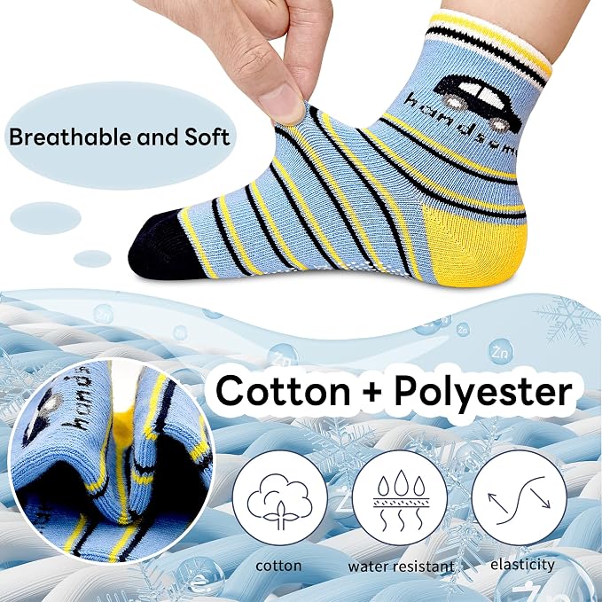 Tphon Non Slip Kids Toddler Socks - Image 3