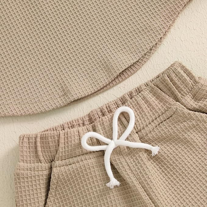 Thorn Tree Infant Baby Boys Pants Set Hooded Solid Sweatshirt Top Pocket - Image 5