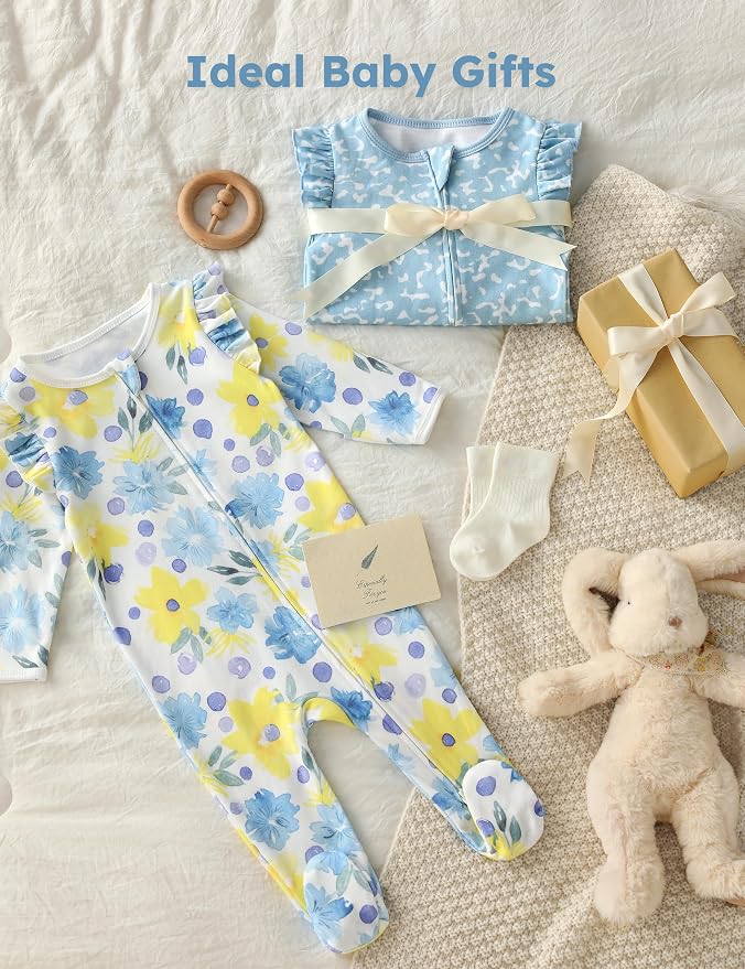 Yoofoss Baby Sleepers Baby Girl Clothes 100% Organic Cotton Pajamas - Image 7