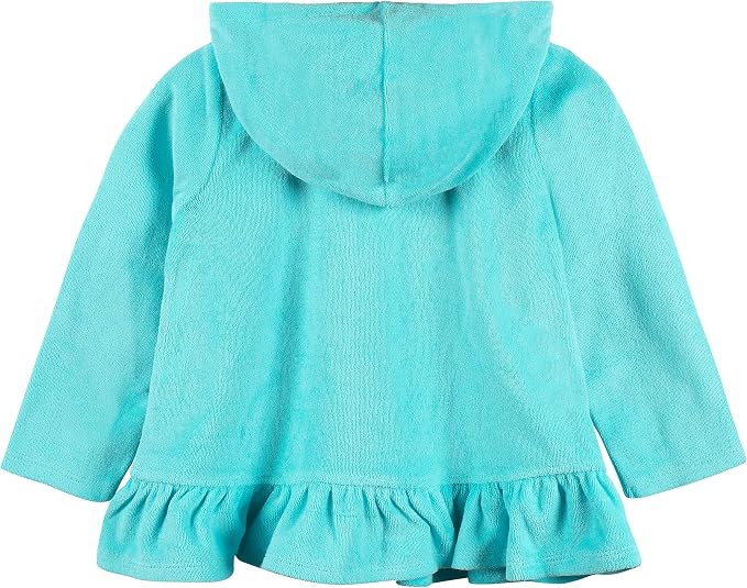 Gerber Baby & Toddler Girls Zipper Hoodie Terry Swimsuit Cover Up - Image 2
