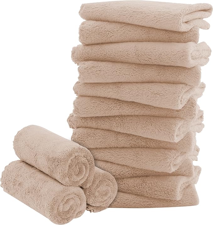 16 Pack Baby Washcloths by BAMBOOQUEEN