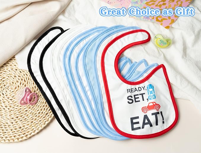 BWkoss 10Pcs Baby Bibs Waterproof Bibs - Image 7