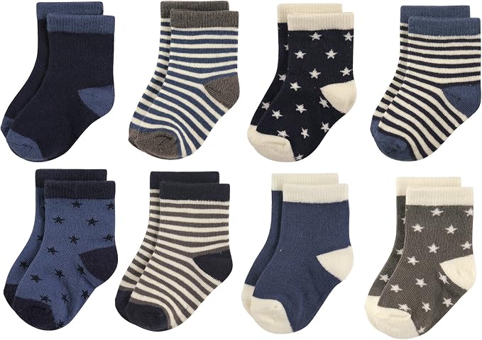Hudson Baby Baby 8-pack Cotton Rich Newborn and Terry Socks by HudsonBaby