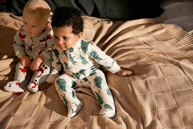 Simple Joys by Carter's Baby In 2pk Fleece Snp Santa Trees - Image 3