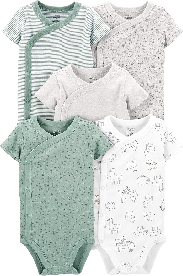 Simple Joys by Carter's Unisex Baby 5-pack Side Snap Short-sleeve Bodysuit by SimpleJoysbyCarters