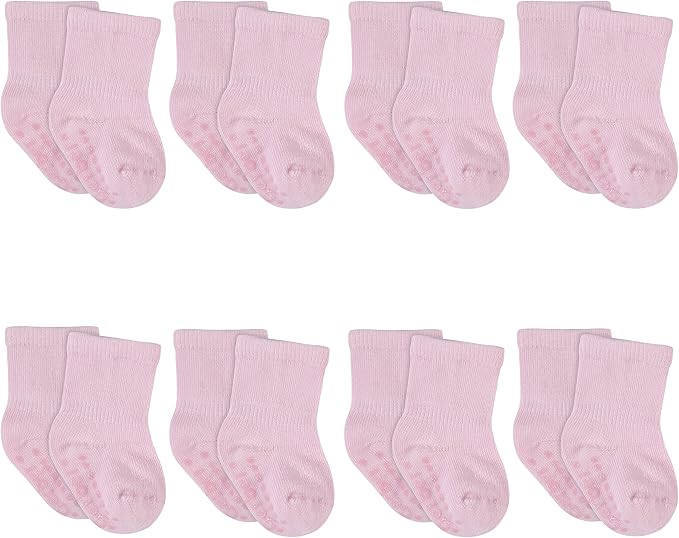 Gerber baby-boys 8-pack Wiggle-proof Jersey Crew Socks by Gerber