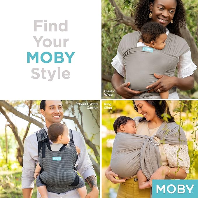 Moby Baby Wrap Carrier Featherknit for Newborns to Toddlers (8-33lbs), Infant Sling Carrier, Lightweight & Hands Free Design, Adjustable for All Body Types (Disney's Hundred Acre Woods Adventures)