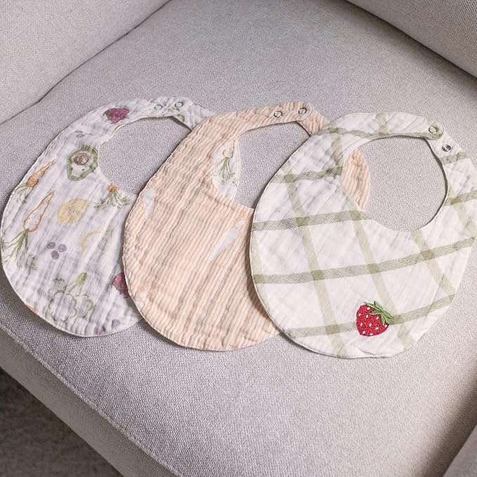 Crane Baby Soft Baby Bib Set, 100% Cotton Muslin Baby Bibs, Soft and Absorbent - Image 6