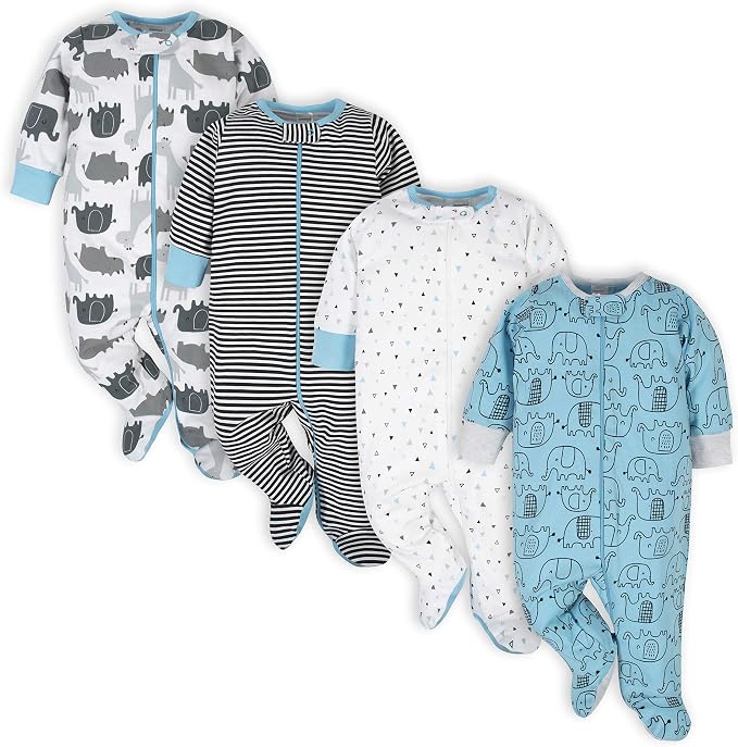 Onesies Brand Baby Boys' 4-pack Sleep 'N Play Footies by OnesiesBrand