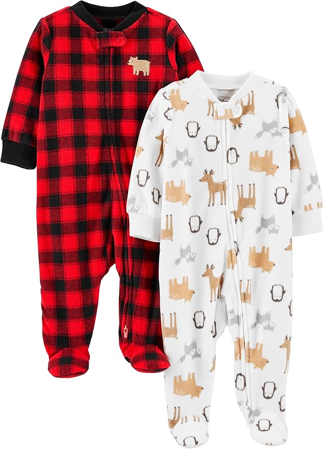 Simple Joys by Carter's Baby In 2pk Fleece Snp Santa Trees by SimpleJoysbyCarters